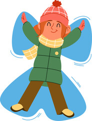 Child Making Snow Angel