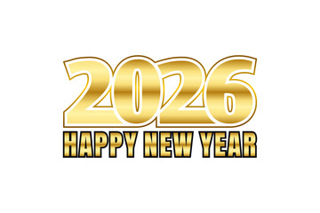 Happy new year Golden text background Design.