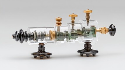 Detailed Glass Vacuum Tube with Internal Components.