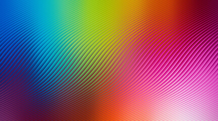 Vibrant abstract background with rainbow gradient, textured surface, and diagonal lines creating a colorful pattern