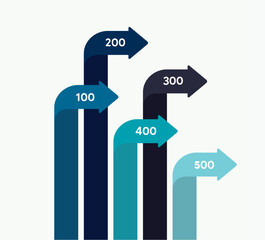 Arrow infographics scheme, chart, flowchrt, diagram, workflow. Vector.
