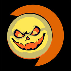 Evil Grinning Moon Face