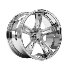 Shiny chrome alloy wheel png rim png car png automotive png spokes png design png metallic png vehicle png tire png custom png transparent background image