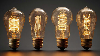 Various bulb light and turn on bulb light