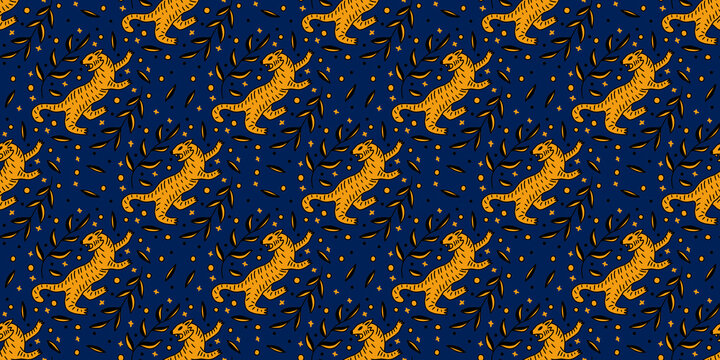 tiger folk pattern