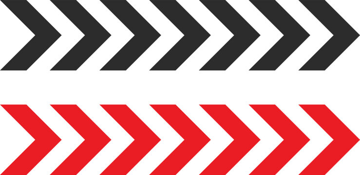 dynamic moving arrow symbol. Pointing right chevron arrow different style. speed direction signs. directional arrows symbol. 