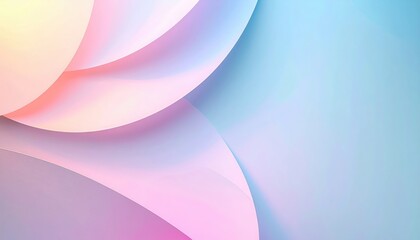 Soft pastel colored abstract curves gently blend together, creating an ethereal, smooth, and dreamy modern design element for presentations.