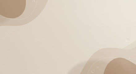 Abstract beige background with organic shapes and subtle flowing lines creating a clean and modern backdrop for design applications.