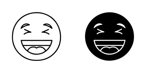 Laughing face emoji icon