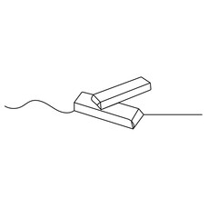 Gold bar icon  continuous one line drawing  outline vector illustration