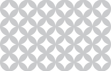 七宝文様のシームレスパターン グレー