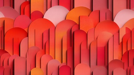 Obraz premium vibrant abstract 3d background of overlapping red and pink geometric shapes, perfect for modern art blogs, fashion campaigns, or creative presentations. Conveys warmth, energy, and contemporary style.
