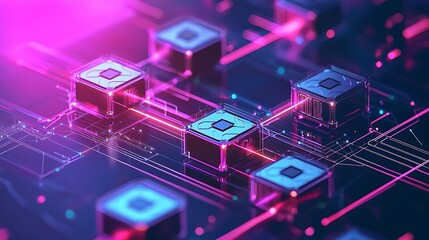 Digital nodes powering secure transactions high resolution picture