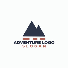 mount simple logo design vector, outdoor vintage logo concept