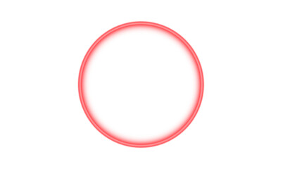 Glowing red neon circle illuminates smooth circular beam. Futuristic style adds digital elegance. PNG perfect for minimal, abstract, or modern design layers.