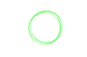 Circular green twirl emits subtle glowing effect. Smooth rotation enhances modern and futuristic feel. PNG suitable for digital overlays or abstract visuals.