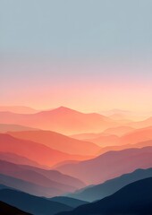 Fototapeta premium abstract winter solstice gradient landscape soft glow