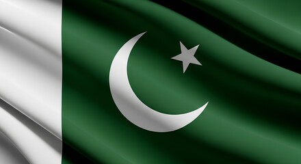 Green and white flag featuring a vertical white stripe on the left and a green field on the right.