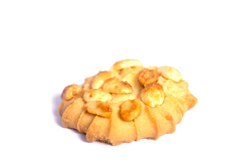 cookie isolated on white background.  Sweet biscuits. Homemade pastry.