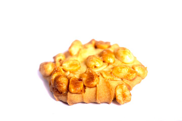 cookie isolated on white background.  Sweet biscuits. Homemade pastry.
