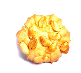 cookie isolated on white background.  Sweet biscuits. Homemade pastry.