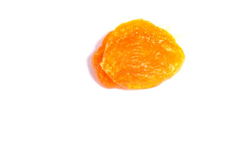 Dried apricot fruits isolated over white background