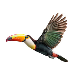 Toucan bird flying png wildlife png tropical png bird png wings png beak png nature png flight png exotic png avian png transparent background image
