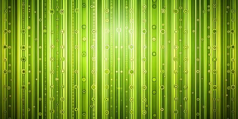 Abstract vertical green stripes with subtle bubbles and light effects