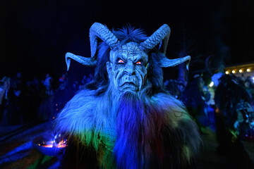 Dunkel, Farbenfroh, Kontrastarm, Person, Stil, teufel, rauhnacht, losnacht, kultur, brauch, brauchtum, bayerischer wald,