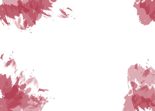 Crimson abstract border dynamic shapes modern art textured background negative space isolated on transparent background