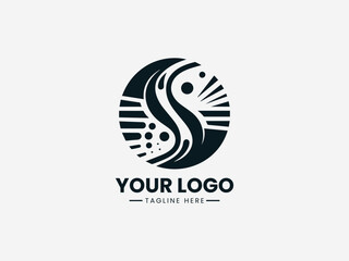 Modern abstract letter v logo representing energy creativity and professional business identity vector illustration