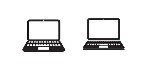 Laptop flat icon, simple laptop symbol icon, laptop icon collection, Vector illustration EPS 10.