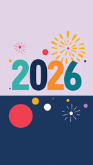 Colorful 2026 Happy New Year Celebration Design