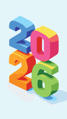 Colorful 2026 Happy New Year Celebration Design