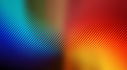 Abstract background with diagonal lines and gradient of blue, green, yellow, and red color combination effect
