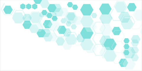 Green hexagons pattern for medical vector eps 10