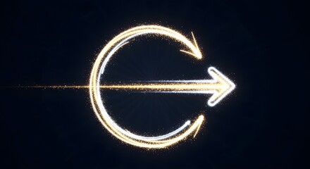 Circular arrow symbolizes agile transformation and continuous improvement.