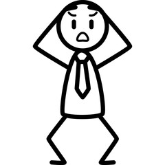 Line Stickman Vector