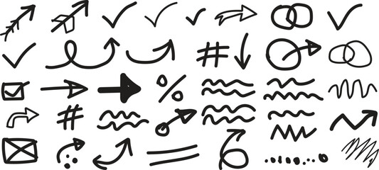 Naklejka premium Diverse set of thin line vector icons and symbols for business and technology applications