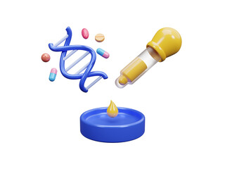 Medicine and health icon isolated on transparent background, healthcare and medical concept. Treatment, prevention, health, diagnosis, report, illness, injury, more. Health-related content. 3d render