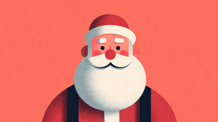 flat ilustration of santa claus