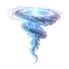 Swirling Luminous Spiral with Cloud and Light Effects