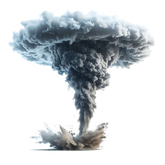 Dramatic Nuclear Explosion with Mushroom Cloud Night