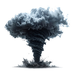 Dramatic Explosion Cloud with Swirling Vapor