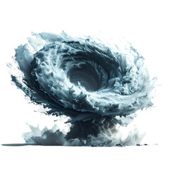 Powerful Water Vortex with Turbulent Waves