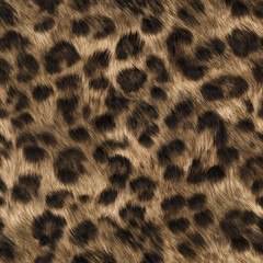 Detailed Leopard Fur Texture for Fashion and Wild Animal Print Backgrounds - Generative AI

