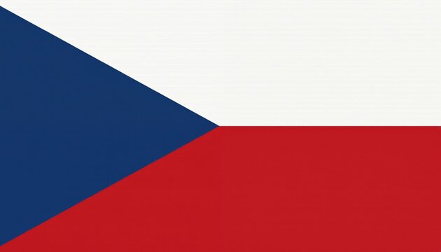 Czech republic national flag illustration. Official state banner with red white, blue colors. Symbol of Czech patriotism. Ideal for holiday events or political articles, patriotic backgrounds design.
