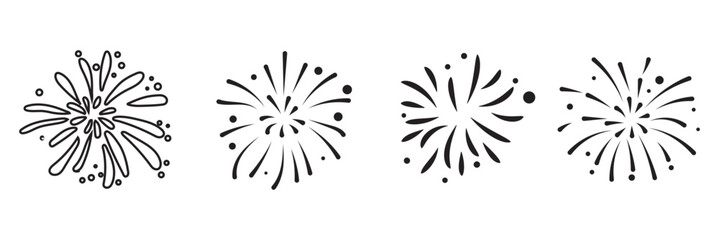 Vintage sunburst collection. Bursting sun rays. Fireworks. Logotype or lettering design element. Radial sunset beams. Vector illustration