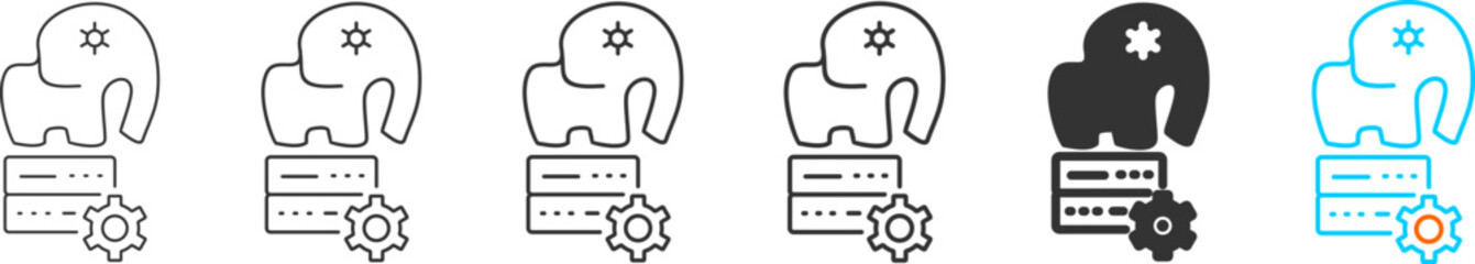  Hadoop icon set multiple style collection	
