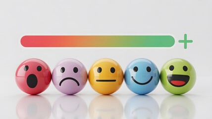 Emotions scale with smiley face eggs